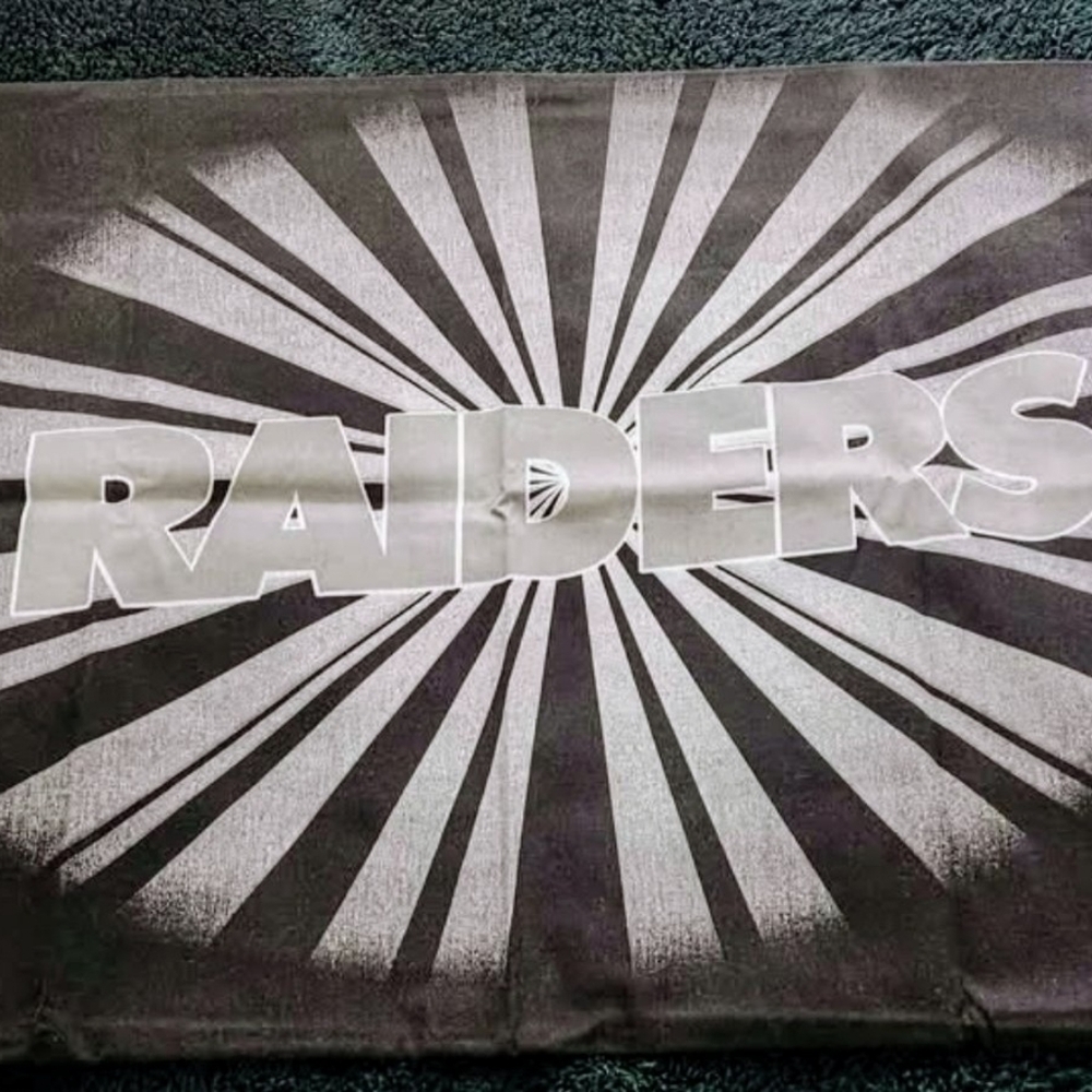 Pair Of Raiders Pillow Cases• Two Sided Raiders Logo • 31 " - LONG X 19"-1/2.